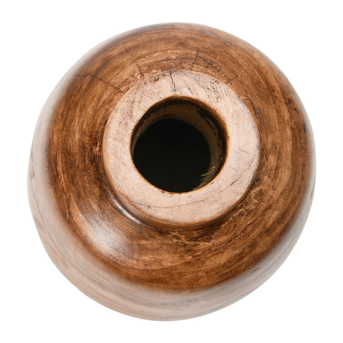 Walnut Stain Paulownia Wood Vase
