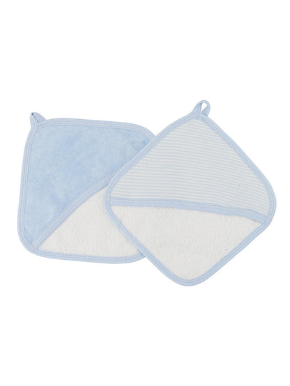 Wash Mitt Set - Blue Stripe