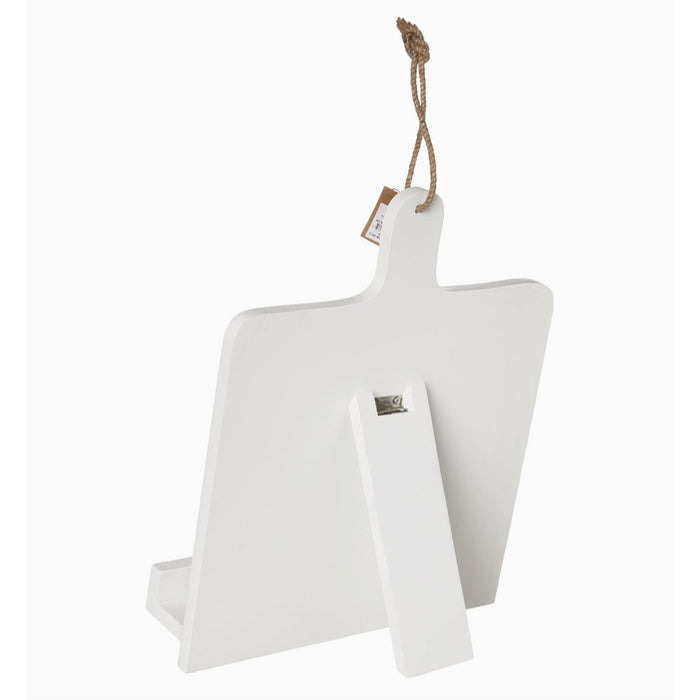 White Wooden Cookbook Stand